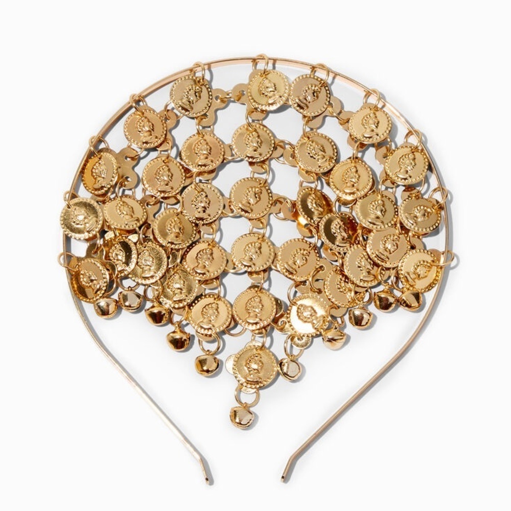 Claire’s Gold Tone Fortune Teller Belly Dancer Coin Headband